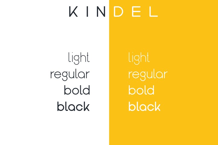 Kindel Rounded Regular Font preview